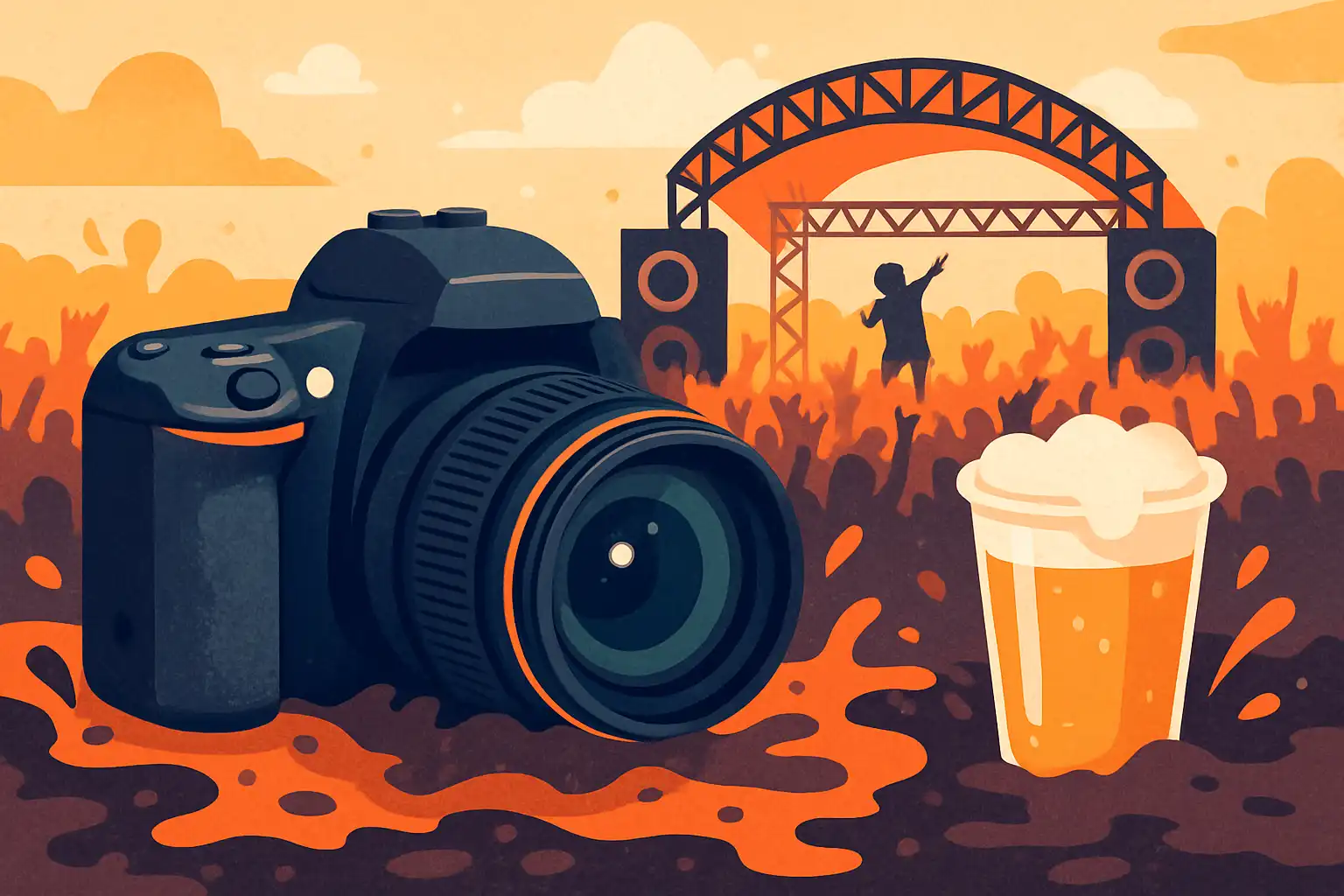 Festivalfotografie met je spiegelreflex: zo overleeft je gear tussen modder, bier en menigtes