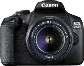 Canon EOS 2000D + 18-55mm f/3.5-5.6 + 16GB + Cameratas SB130 - Zwart