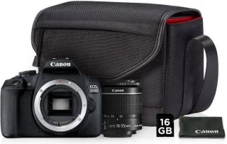 Canon EOS 2000D + 18-55mm f/3.5-5.6 + 16GB + Cameratas SB130 - Zwart