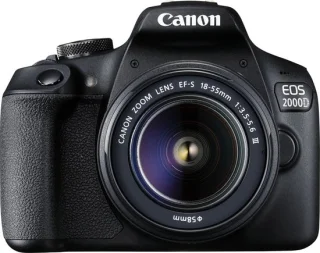 Canon EOS 2000D + 18-55mm f/3.5-5.6 + 16GB + Cameratas SB130 - Zwart