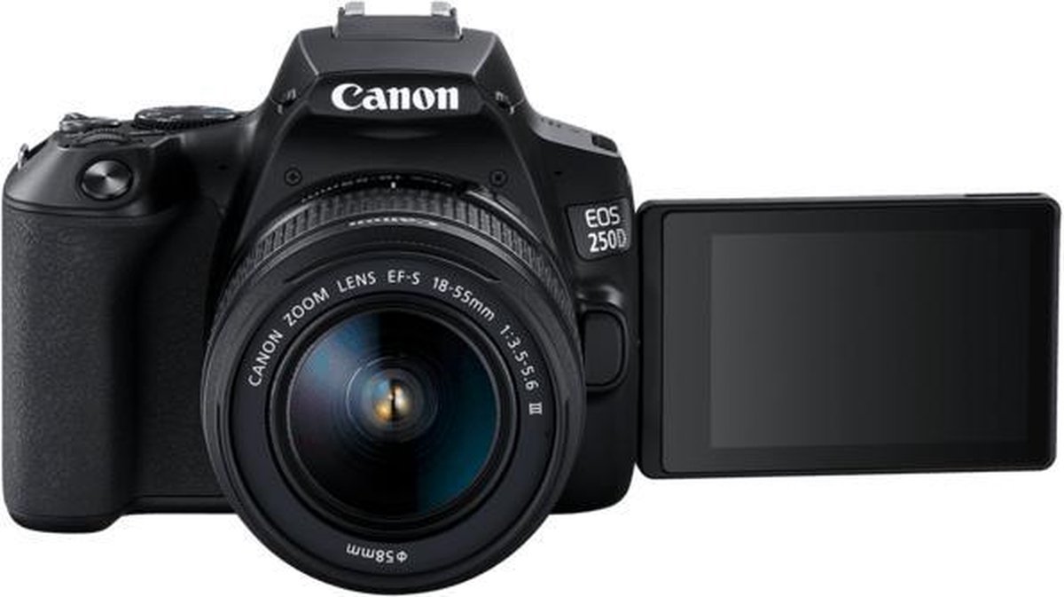 Wat vinden we goed aan de Canon EOS 250D spiegelreflexcamera + EF-S 18-55mm lens
