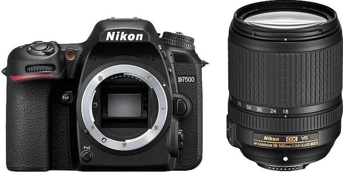 De Nikon D7500 Spiegelreflexcamera AF-S 18-140mm VR in één oogopslag