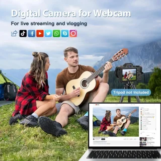 Wat vinden we goed aan de Norvia Vlogcamera Dubbele Lens - Digitale Camera - Zwart