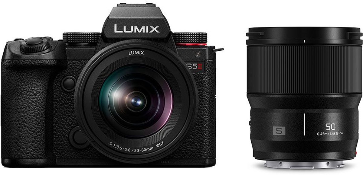 De Panasonic Lumix S5II + 20-60mm & 50mm Lenzen Set in één oogopslag