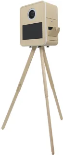 Photobooth T1 Woodlook — compacte, complete photobooth met ingebouwde printer