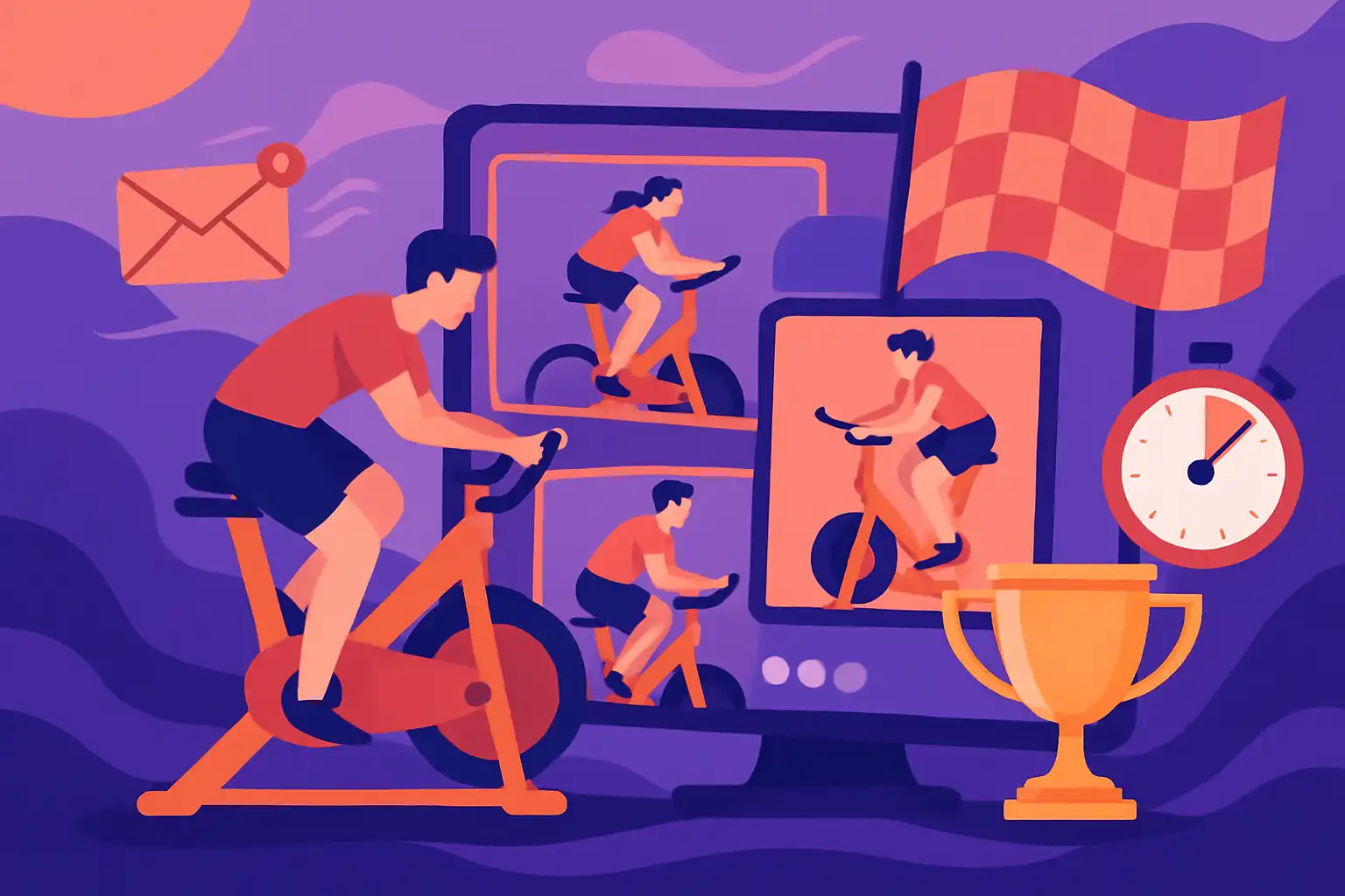 Zo organiseer je een virtuele spinningwedstrijd met vrienden: van uitnodiging tot finish