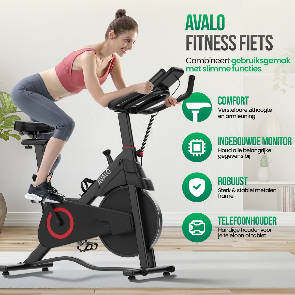 Wat vinden we goed aan de Avalo Indoor Cycle Hometrainer Spinningfiets