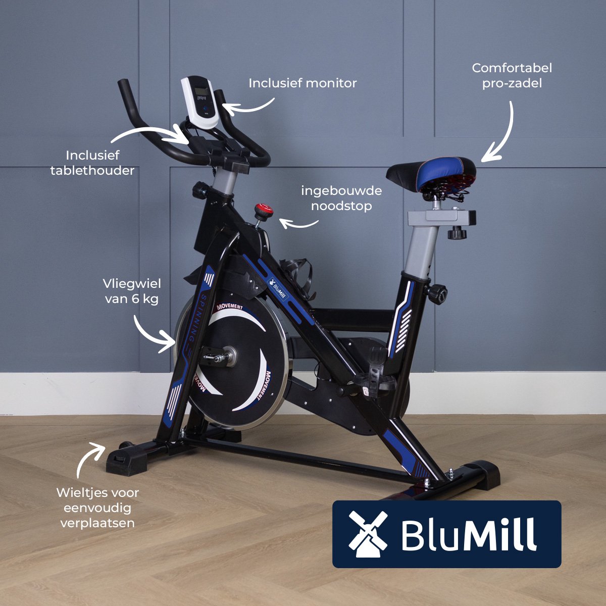 Wat vinden we goed aan de BluMill Hometrainer Spinningfiets Fitness Fiets