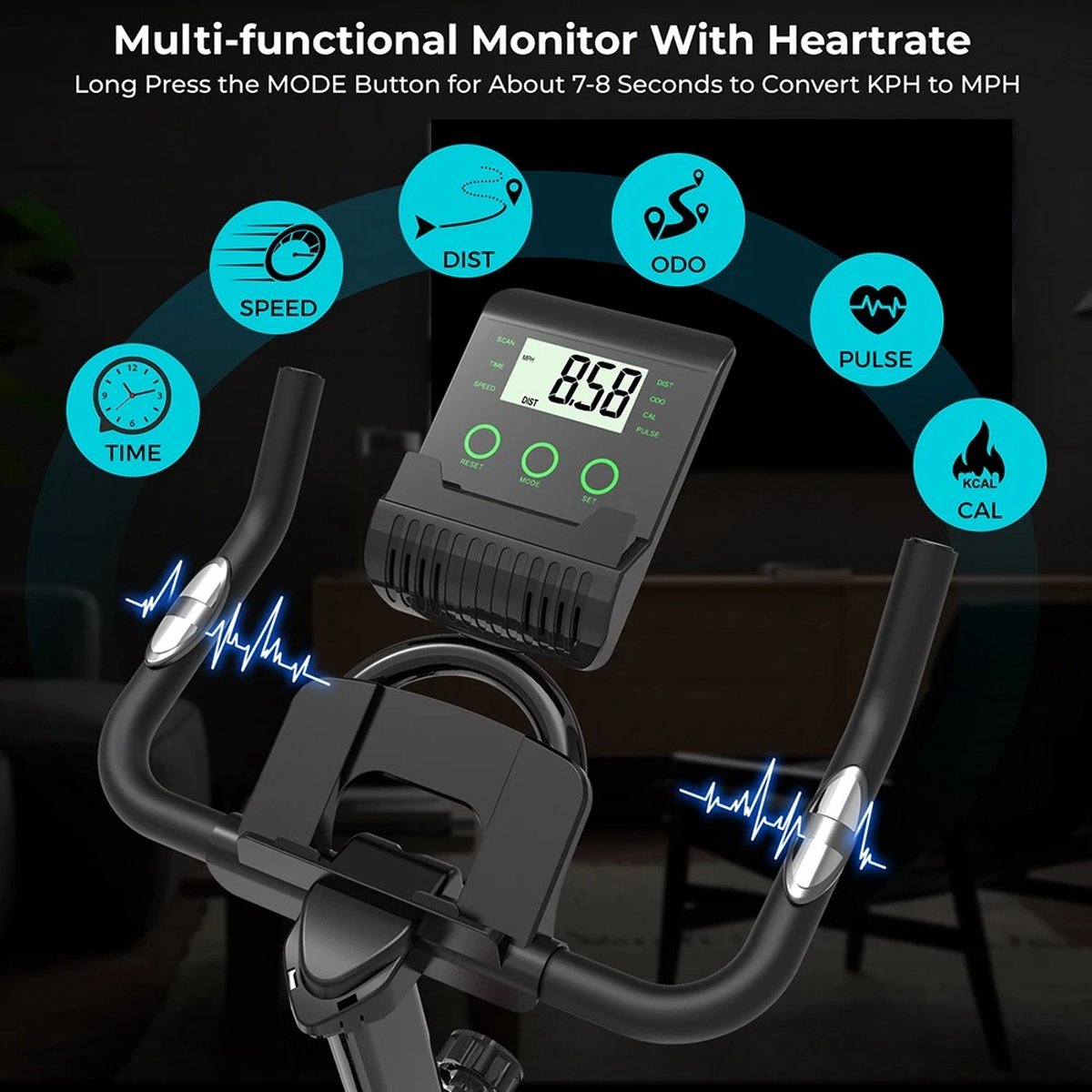 Wat vinden we goed aan de cardio bike Spinning Hometrainer met display