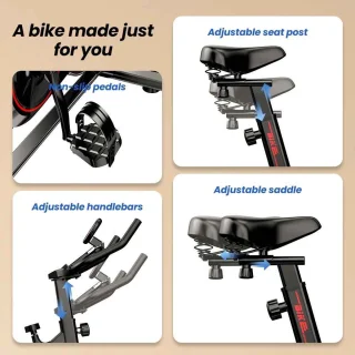 De Warenloods Fitbike Hometrainer Zwart/Rood