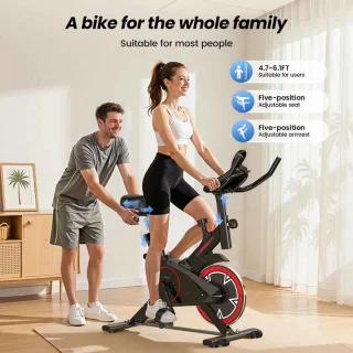 De Warenloods Fitbike Hometrainer Zwart/Rood