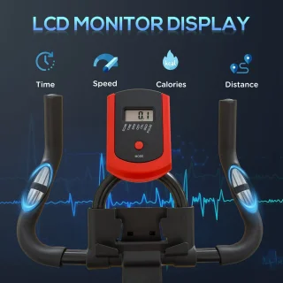 HOMCOM Fahrradtrainer Stahl Schwarz/Rot