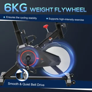 HOMCOM Fahrradtrainer Stahl Schwarz/Rot