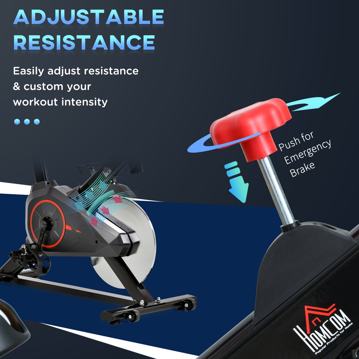 HOMCOM Fahrradtrainer Stahl Schwarz/Rot