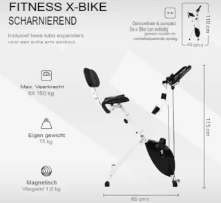 Hometrainer Fiets Opvouwbaar Ergometer