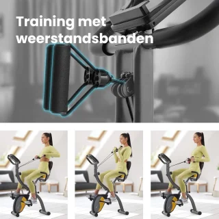 Hop-Sport X-Bike HS-3010X Grix hometrainer Goud
