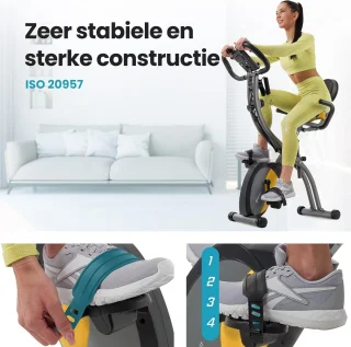 Hop-Sport X-Bike HS-3010X Grix hometrainer Goud