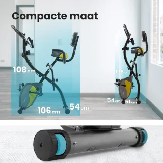 Hop-Sport X-Bike HS-3010X Grix hometrainer Goud