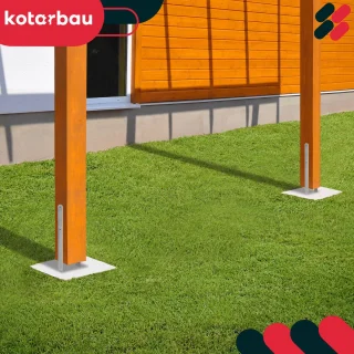 Kotarbau Stalen H‑brugvoet 120 mm - Set van 2
