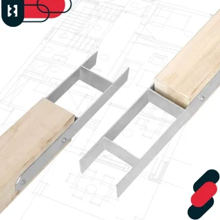 Kotarbau Stalen H‑brugvoet 120 mm - Set van 2
