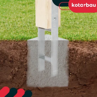 Kotarbau Stalen H‑brugvoet 120 mm - Set van 2