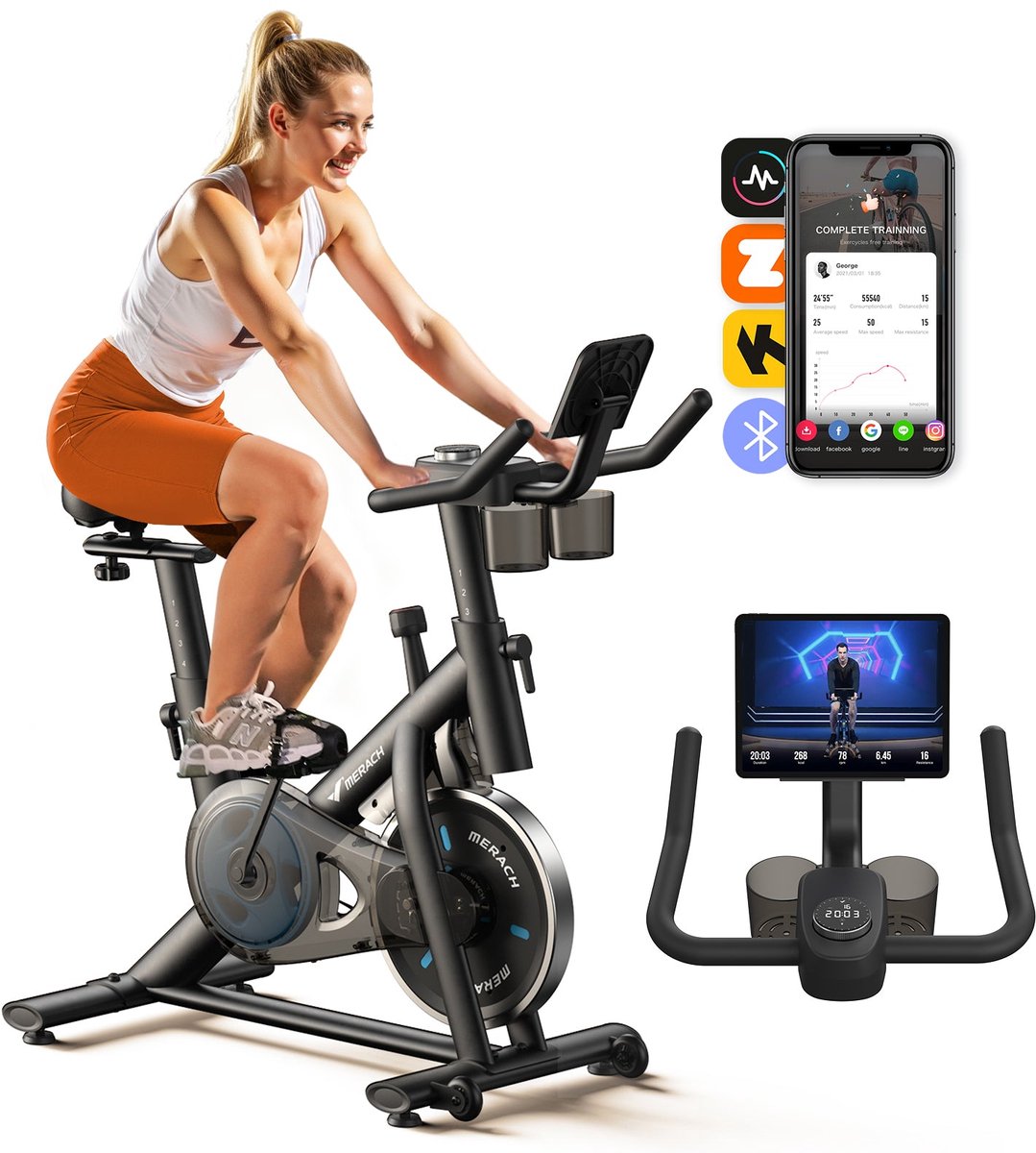 De MERACH Biking Hometrainer in één oogopslag