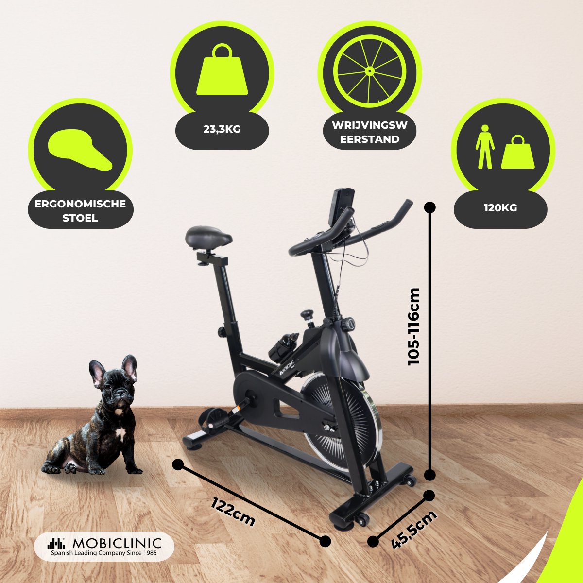 Wat vinden we goed aan de Mobiclinic Teide Spinningfiets Hometrainer