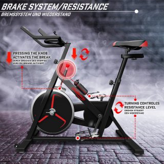 Physionics Spinningfiets Hometrainer Verstelbaar