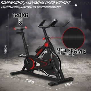 Physionics Spinningfiets Hometrainer Verstelbaar