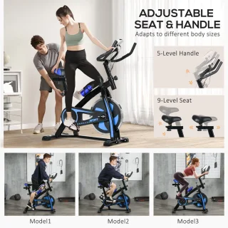 SPORTNOW Heimtrainer ABS-118L Blau Stahl