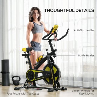 SPORTNOW Heimtrainer Stahl ABS-118L Gelb