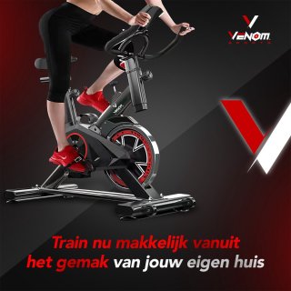 Venom Sports Hometrainer Fiets Indoor Zwart/Rood