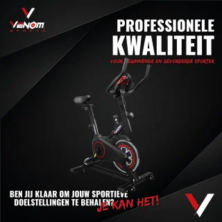 Venom Sports Hometrainer Fiets Indoor Zwart/Rood