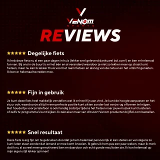 Venom Sports Hometrainer Fiets Indoor Zwart/Rood