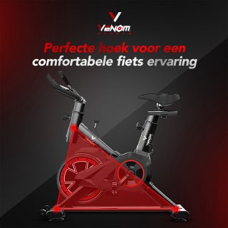 Venom Sports Hometrainer Fiets Indoor Zwart/Rood