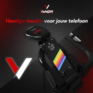 Venom Sports Hometrainer Fiets Indoor Zwart/Rood
