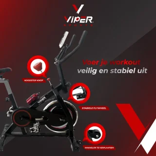 Viper Sports ZeusBike Indoorfiets Zwart/Rood