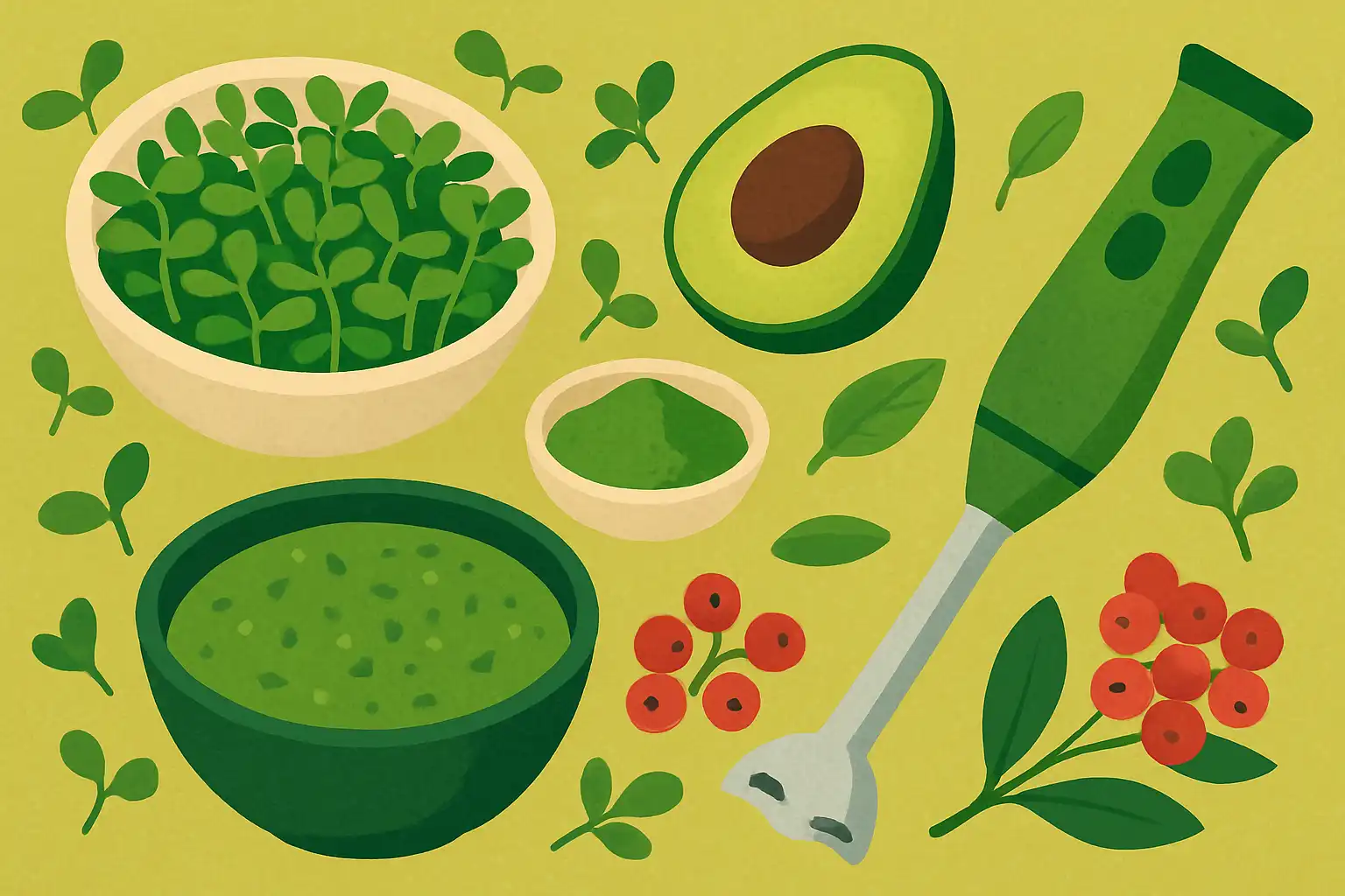 Microgreens en superfoods: zo onttrek je maximaal voedingswaarde met je staafmixer