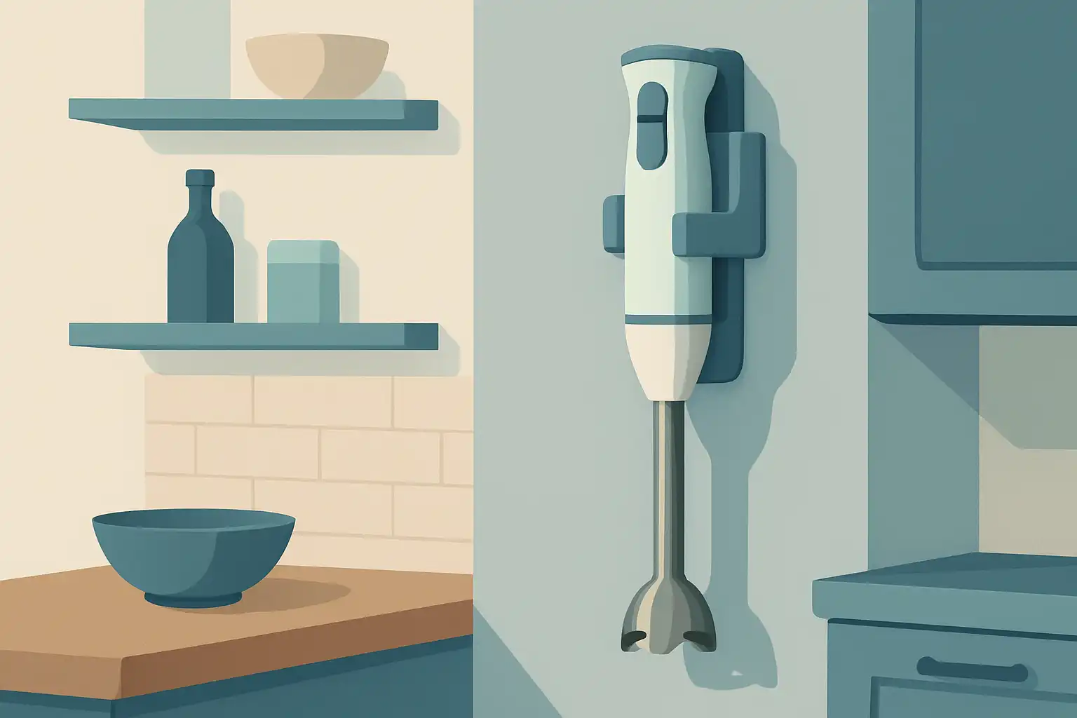 Nooit meer zoek: zo integreer je je staafmixer stijlvol en ruimtebesparend in je keuken