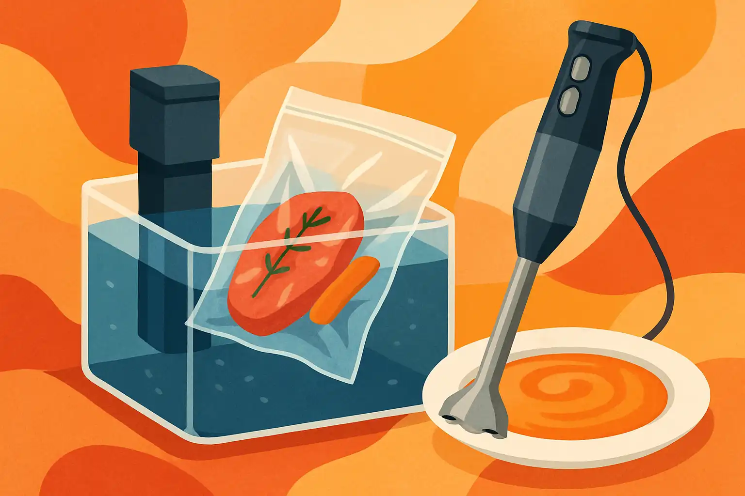 Staafmixer en sous-vide: zo geef je langzaam gegaard eten een fluweelzachte finish