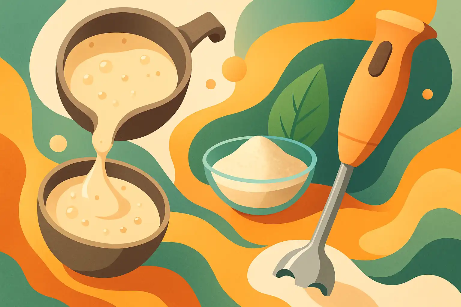 Van aquafaba tot xanthaangom: welke plantaardige bindmiddelen werken écht met je staafmixer?