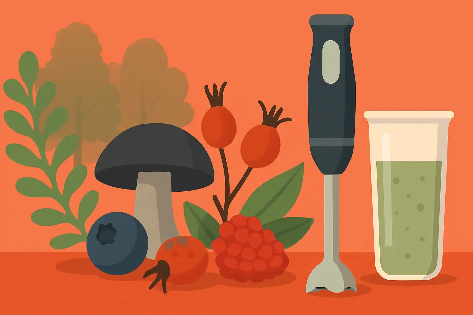 Van bos naar blender: zo verwerk je wilde ingrediënten veilig met je staafmixer