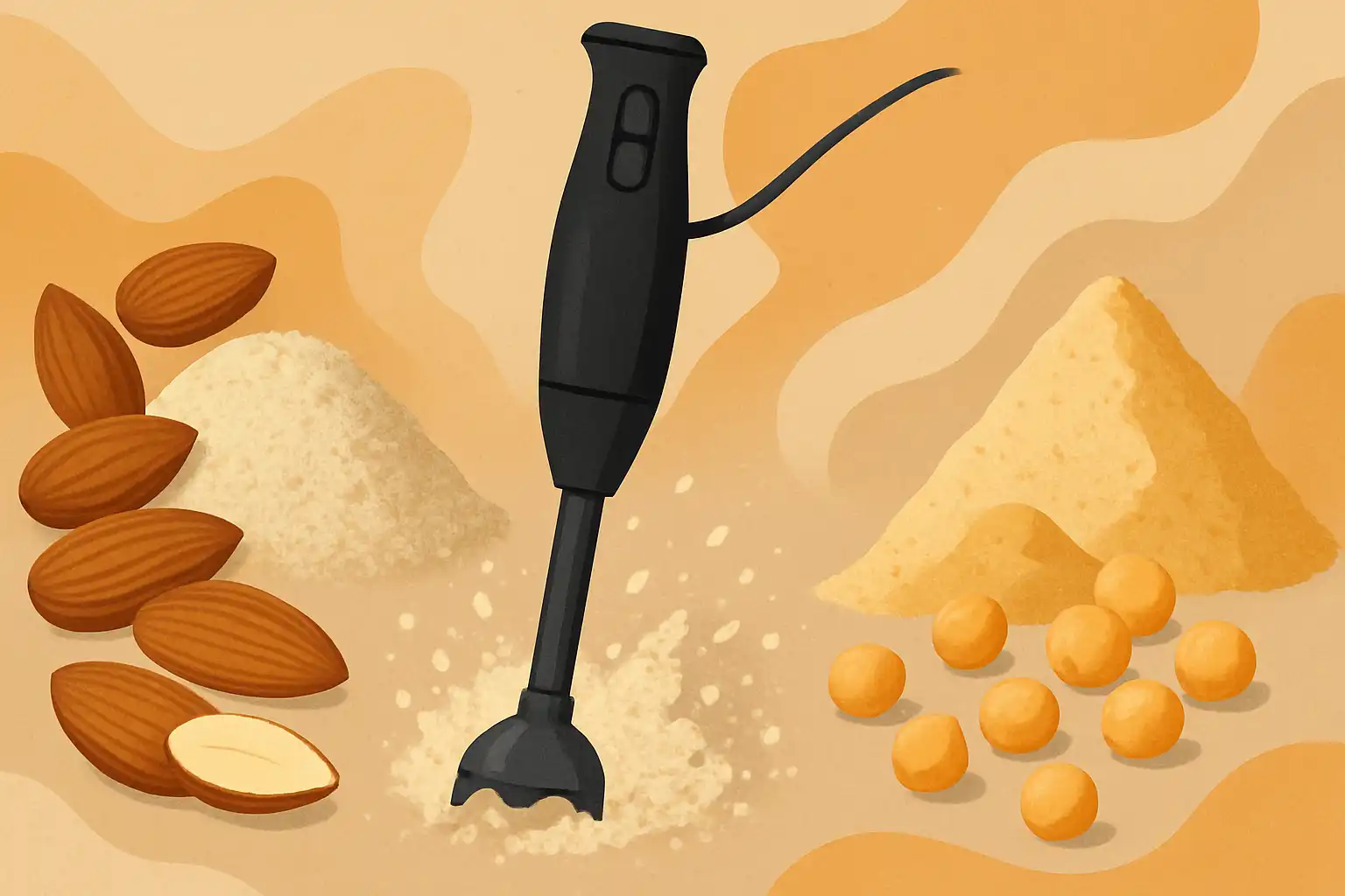 Zelf meel maken met je staafmixer: van amandelmeel tot kikkererwtenpoeder