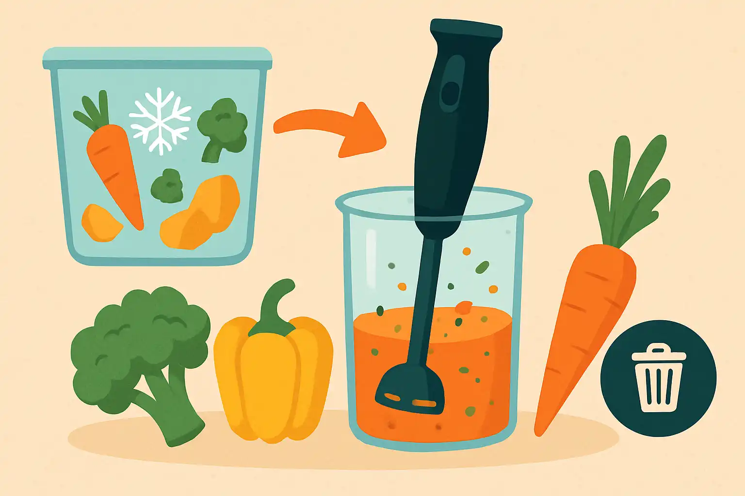 Zo herstel je textuur na invriezen: staafmixertrucs om food waste te voorkomen