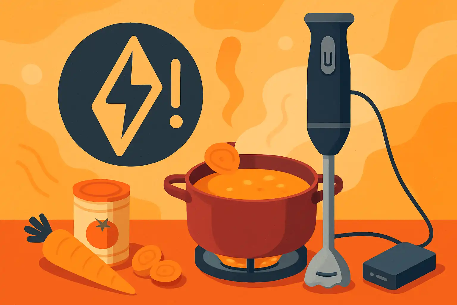 Zo kook je gewoon door tijdens een stroomstoring: noodrecepten en slimme tips met je accu-staafmixer