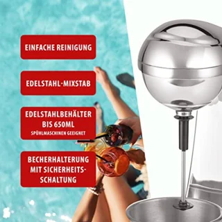 Staafmixer en Melkopschuimer | 650 ml Roestvrijstalen Beker | 2-in-1 Blender met 2 Snelheidsstanden