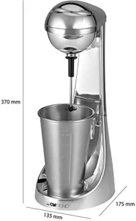 Staafmixer en Melkopschuimer | 650 ml Roestvrijstalen Beker | 2-in-1 Blender met 2 Snelheidsstanden