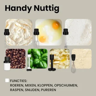 11-in-1 Multifunctionele Staafmixer – 1500W Krachtig, Titanium Messen, Krasbestendig, Inclusief Accessoires voor Mixen, Kloppen en Malen