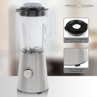 Universele Staande Mixer met 4 Snelheden en Glazen Mengbeker - Ideaal voor Smoothies en Sauzen