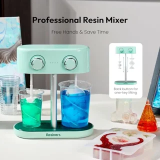 Oplaadbare Epoxyhars Mixer met Dubbele Kop en Traploze Snelheid - Perfect voor Hars en Kleurmengingen